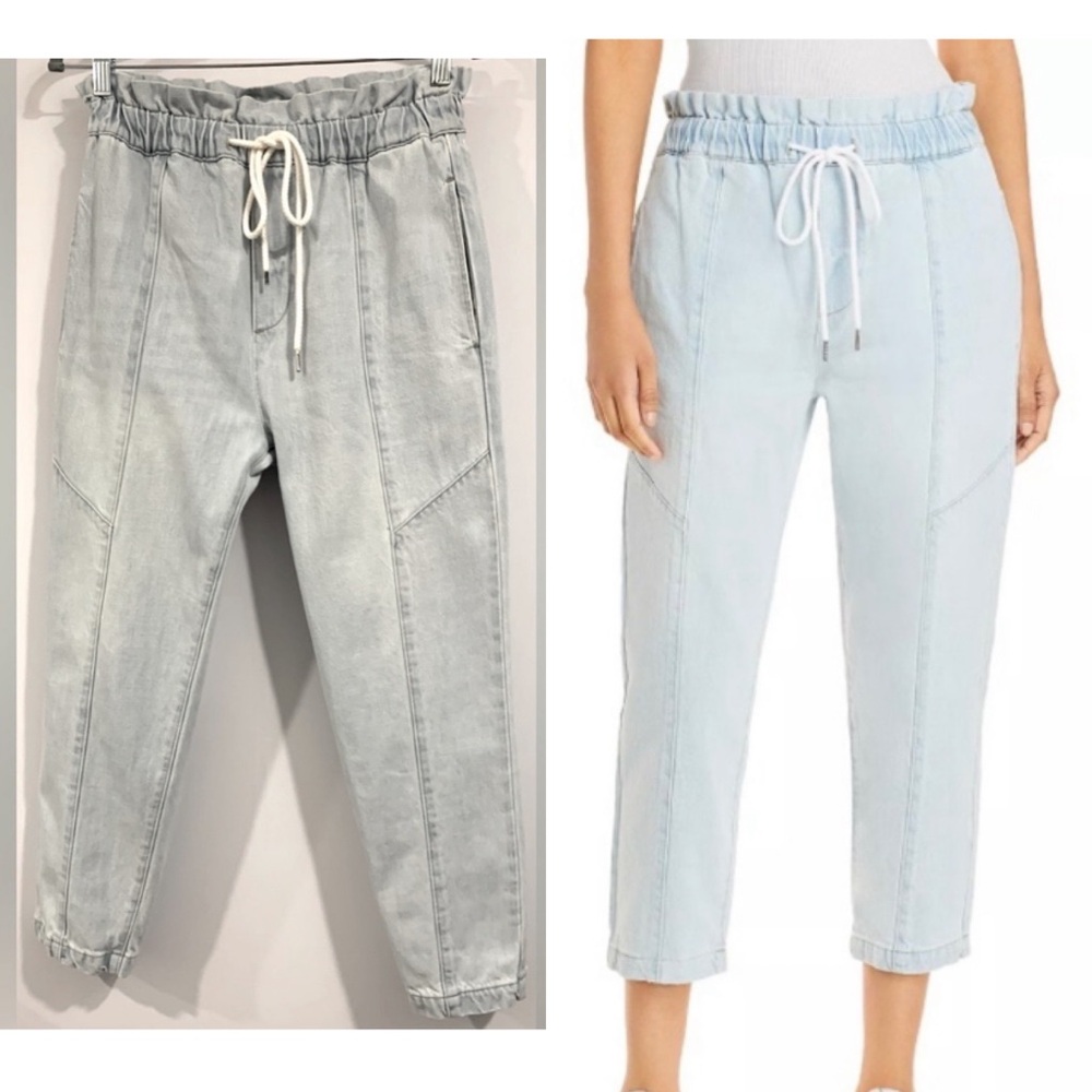 Excellent Condition, Pistola "Cam Paperbag Pants" in Light Wash, Size Small